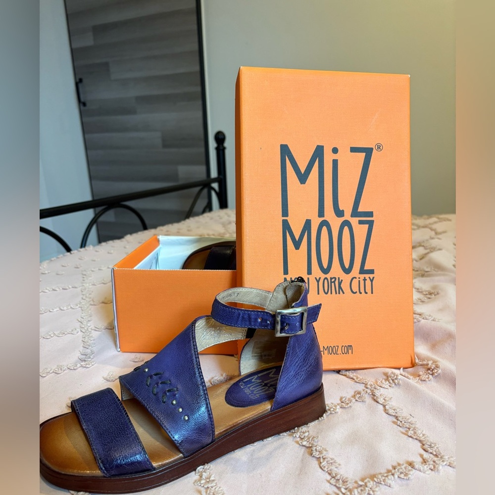 Miz Mooz Purple Leather Sandals
